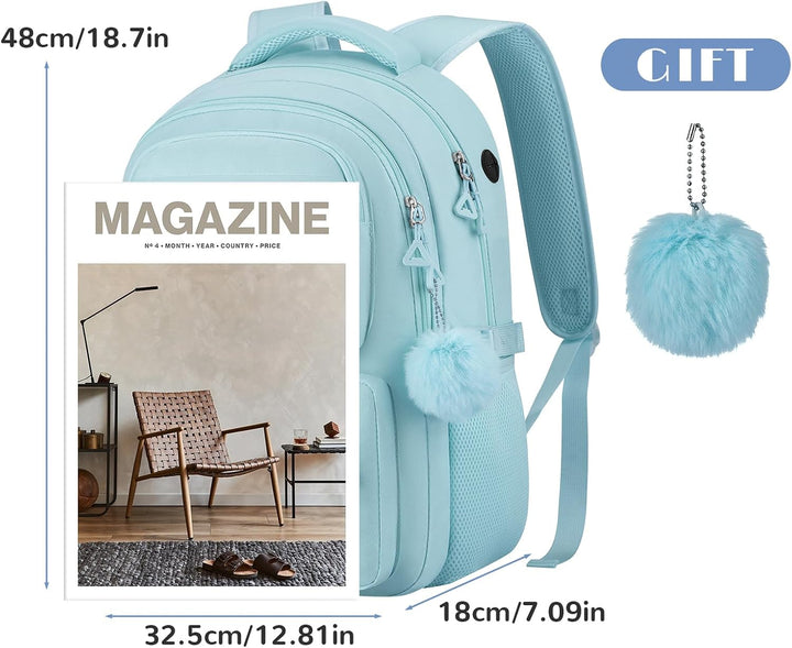 kadilong 17,3 Zoll Rucksack Mädchen Teenager Schultasche Frauen Schulrucksack Studenten Rucksack Lap