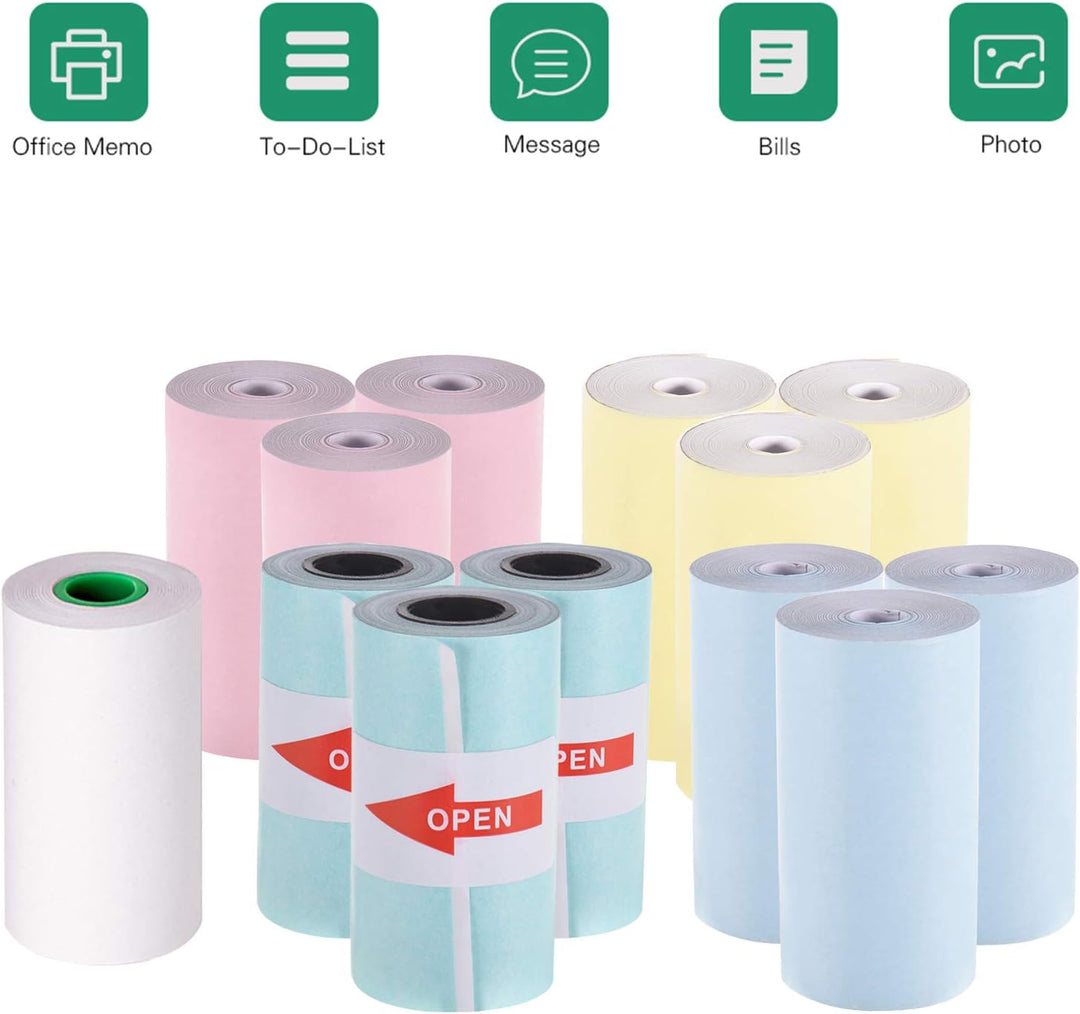 Bisofice Peripage Mini Fotodrucker für Smartphones, Drahtlose BT Verbindung Mobiler Drucker Kommt mi