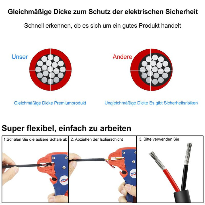 30 Meter 16AWG 2x1,5mm² Elektrischer Draht, 2 Adrig Kabel 5V/12V/24V Stromkabel Verzinntes Kupferkab