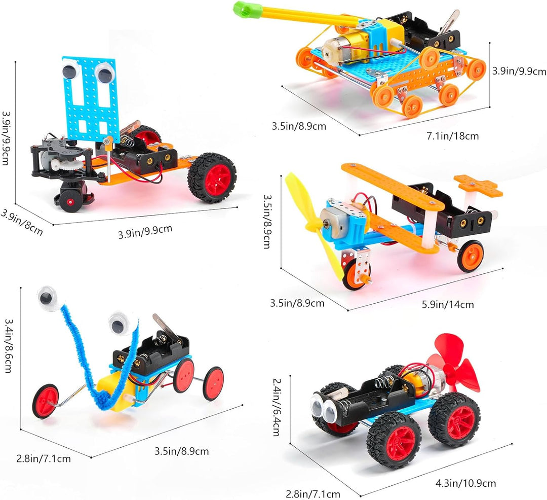 STEM Spielzeug Roboter Bausatz für Kinder - Technik-Experimente mit Motor & Werkzeug, Lernspielzeug