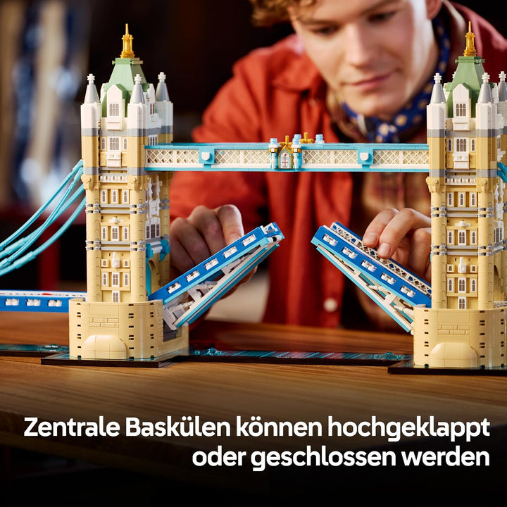 LEGO Architecture Tower Bridge - DIY Miniatur Modellbau für Erwachsene - 3D Regal Deko Set mit hochk