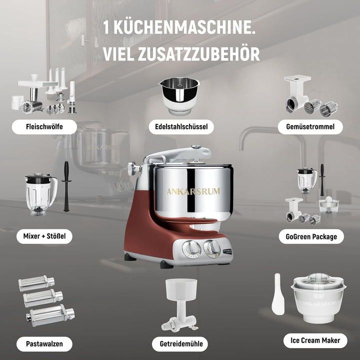 Ankarsrum 6230 BK Original 6230-Black Assistent Original-AKM6230 Kitchen Machine-Black (B), Aluminiu