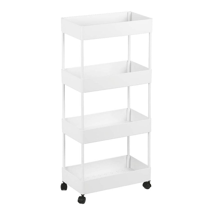 Rollwagen, Aufbewahrungswagen, Rollregal, 4 Ebenen, platzsparend, für Badezimmer, Küche, Büro, 40 x