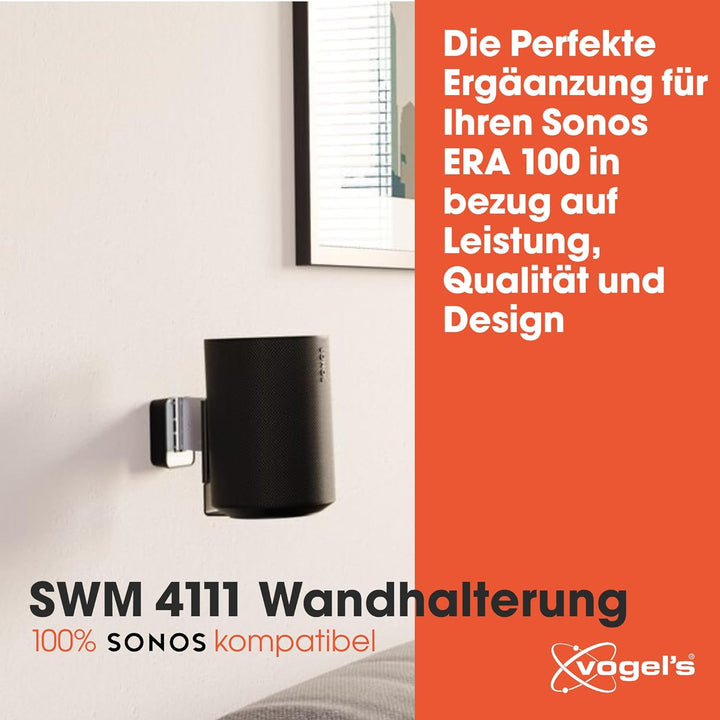 Vogel's SWM 4111 Wandhalterung | Exclusiv für Sonos ERA 100 Lautsprecher | Hochwertig und durchdacht