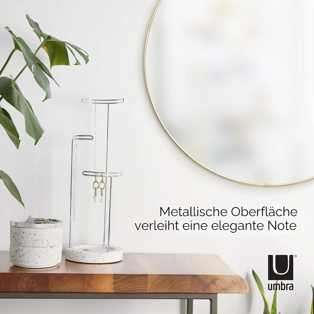 Umbra Hubba Wandspiegel - Runder Spiegel und Wanddeko für Diele, Badezimmer, Wohnzimmer und Mehr, 86