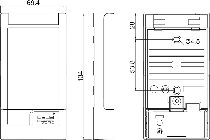 Geba Cody Compact, Lichtgrau, Schwarz
