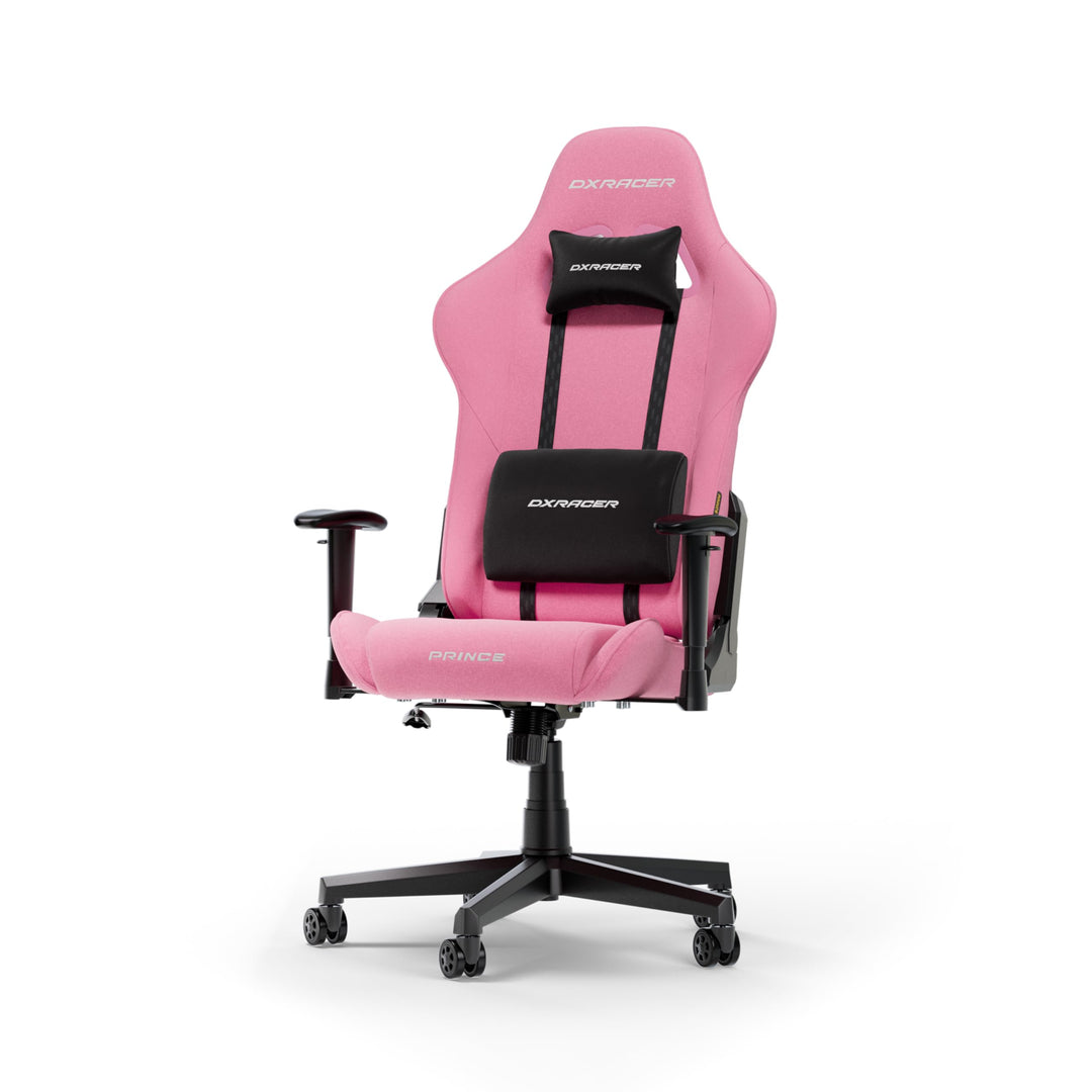 DXRacer Prince L Rosa Stoff das Orginal Gaming Stuhl, Schreibtischstuhl, Bürostuhle, Office Chair, D