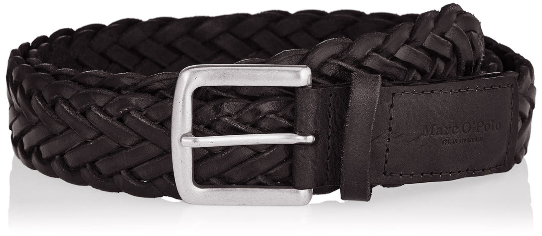 Marc O'Polo Herren 3004 edler Herren G rtel Lederg mit Flechtdesign hochwertiger Flechtg Metall Schn