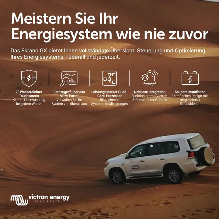 Victron Energy Ekrano GX mit integriertem Display zur Systemüberwachung und -Steuerung