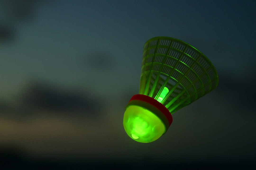 Speedminton FUN Set - Alternative zu Beachball/Federball inkl. 2 HELI Speeder für Strand, Park, Gart