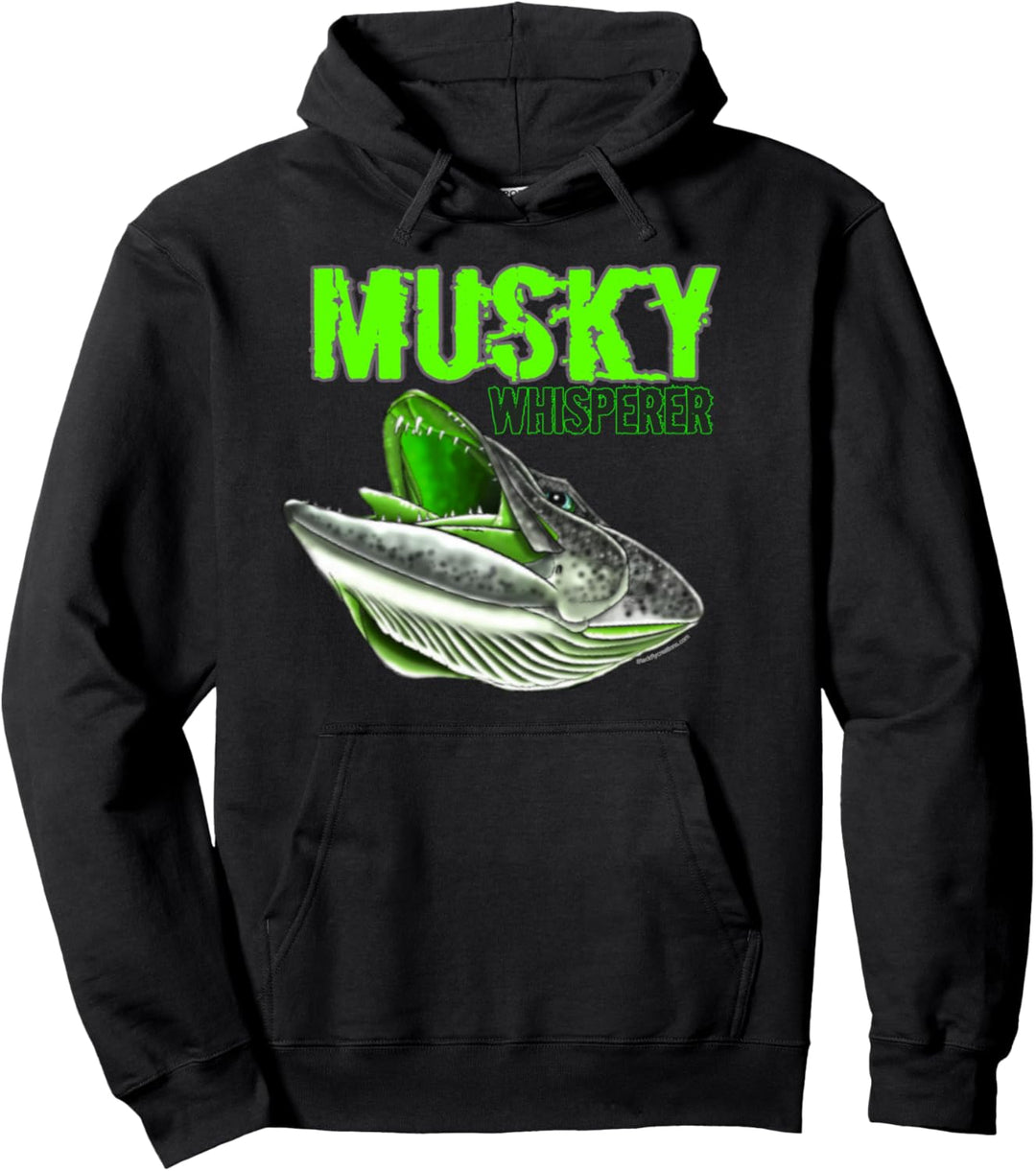 Black Fly Fishing Apparel Moschusflüsterer Muskie Fishing Pullover Hoodie