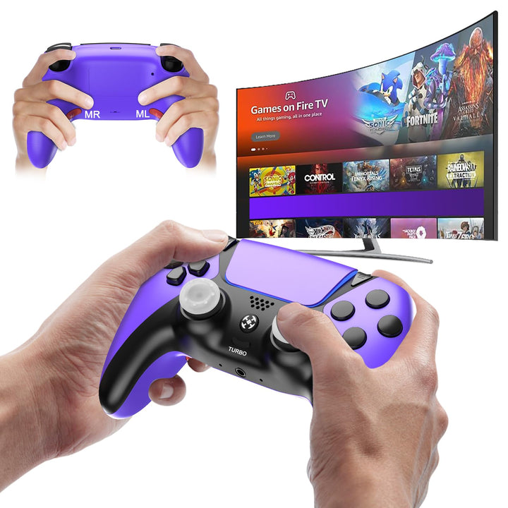 Ruibopad Ymir PS4 Controller für PlayStation 4,Kabelloser Multiplattform Controller mit 2 Rücktasten