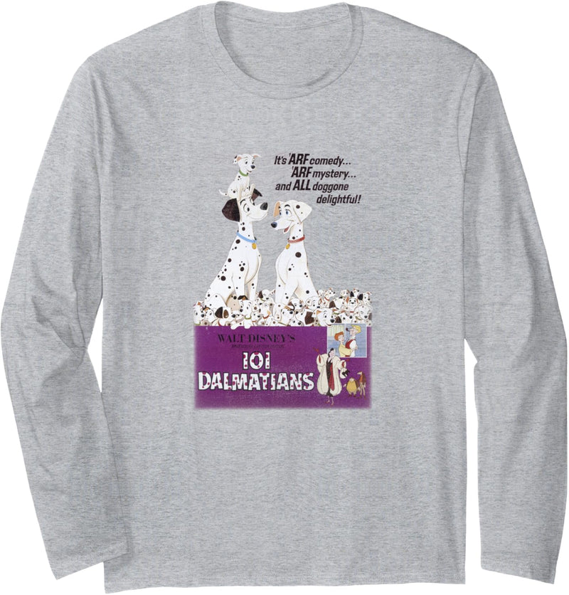 Disney 101 Dalmatians Group Shot Classic Movie Poster Langarmshirt