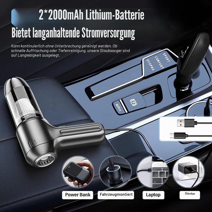 Journeyside Mini Handstaubsauger, Akku Handstaubsauger 120W, Handstaubsauger Kabellos 12K PA,Mini Au
