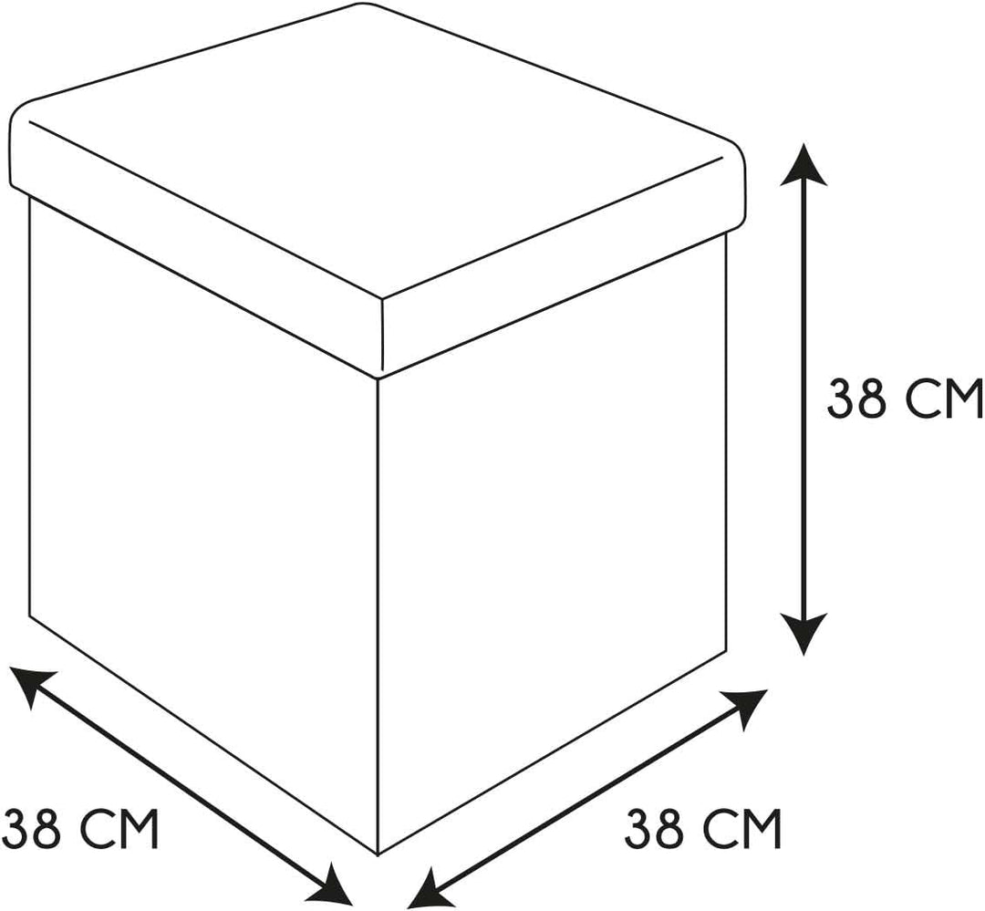 CAJA-PUF PLEGABLE TRENZADO NEG