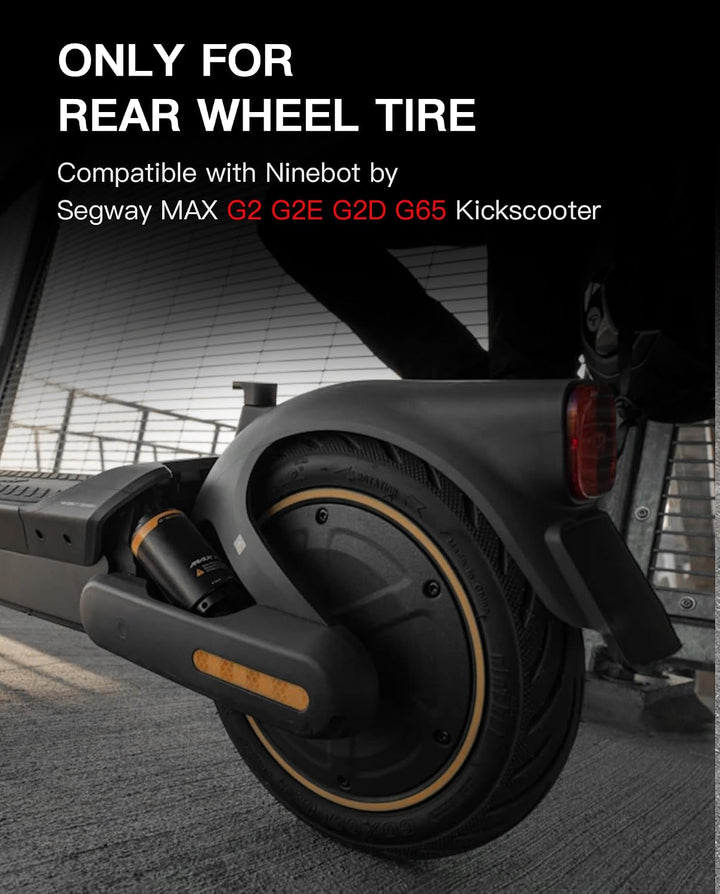 60/65-6.9 Tubeless Hinten Reifen kompatibel mit Segway Ninebot Max G2 G2D G2E G65 KickScooter, 10 Zo