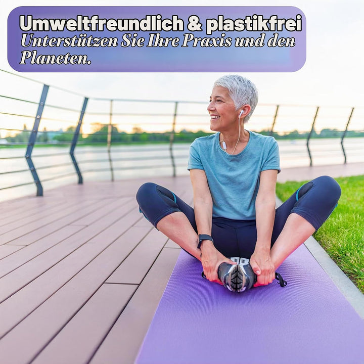 TechFit Yogamatte Rutschfest für das Fitnessstudio zu Hause - Pilates Matte für das Heimtraining, Yo