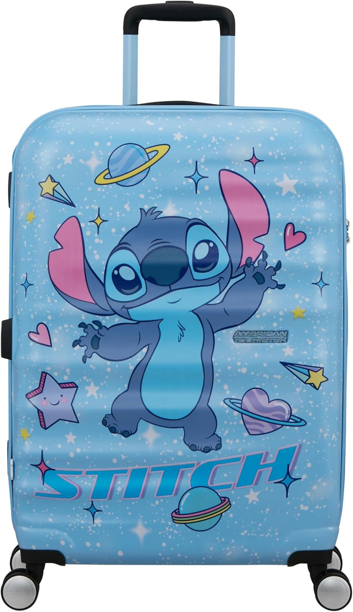 American Tourister Wavebreaker Disney - Stitch Hartschalenkoffer Gross (77 cm), Reisekoffer, TSA Sch
