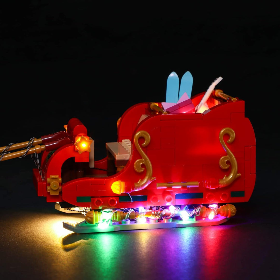 BRIKSMAX Led Beleuchtungsset für Lego Schlitten des Weihnachtsmanns - Compatible with Lego 40499 Bau