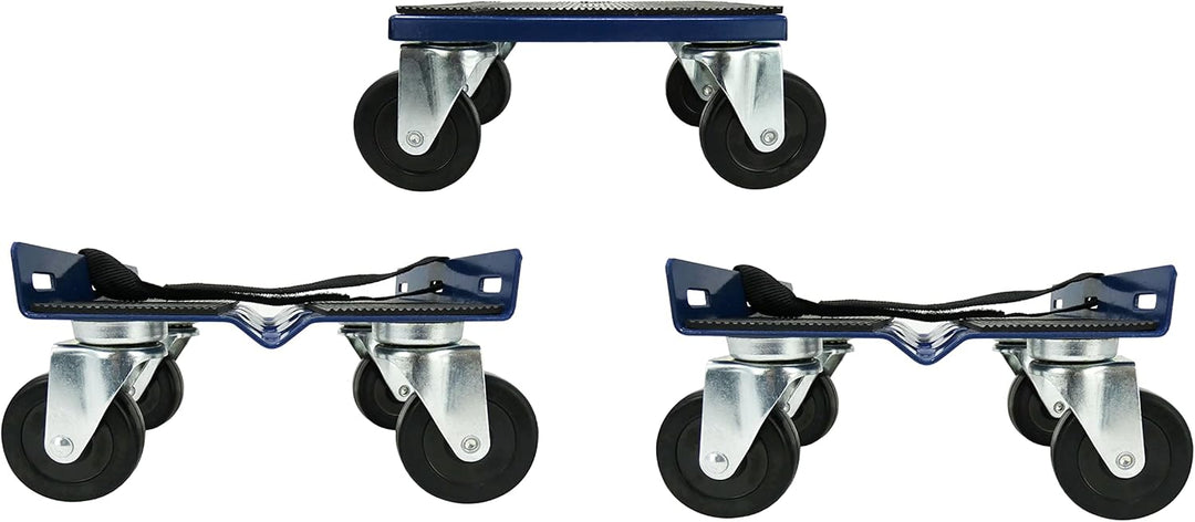 Shepherd Hardware 9298 9298E Snow-Mobile Dolly, Blue, 7-1/8 Inch x 7-3/4 Inch, Set of 3 Pieces