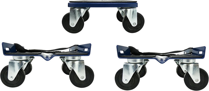 Shepherd Hardware 9298 9298E Snow-Mobile Dolly, Blue, 7-1/8 Inch x 7-3/4 Inch, Set of 3 Pieces