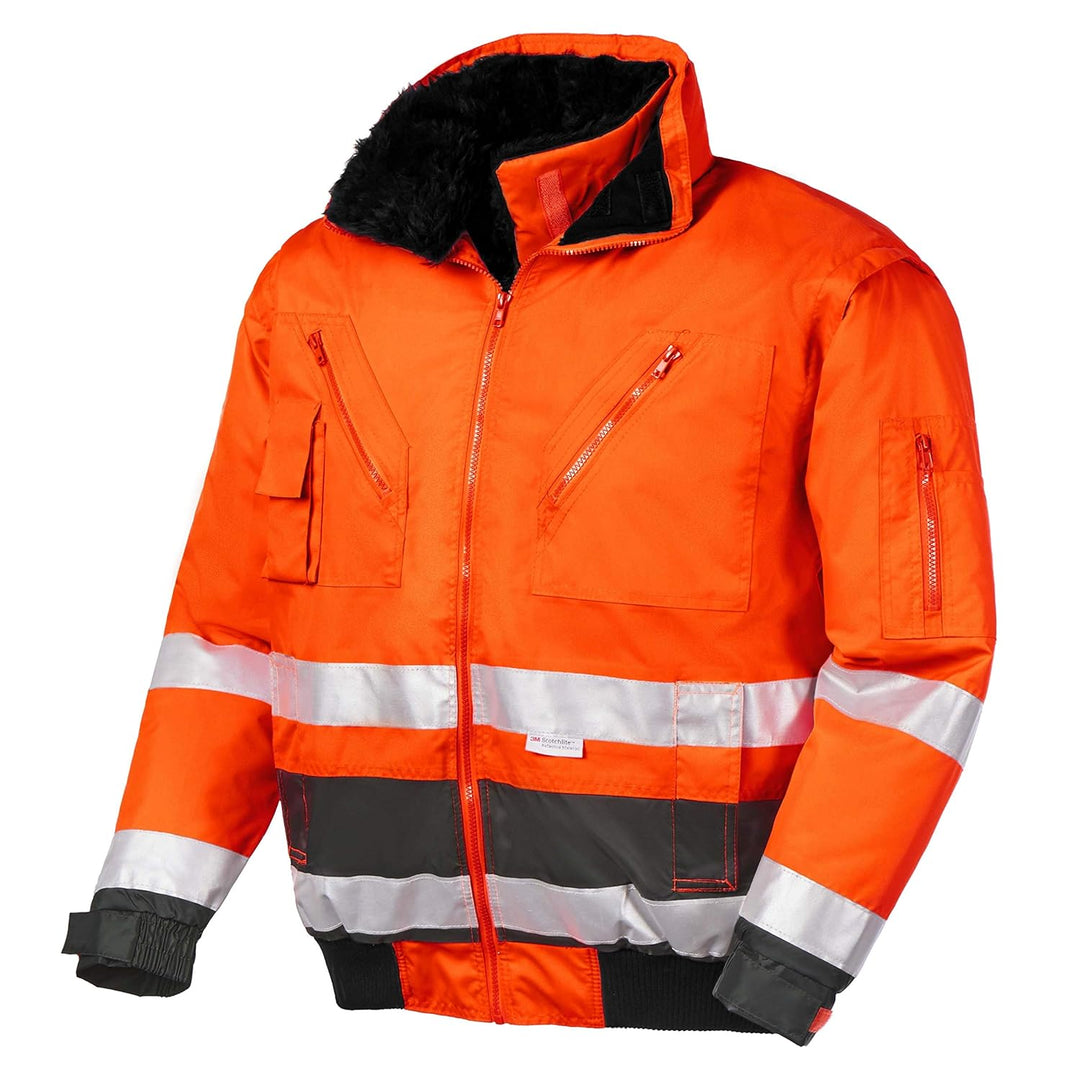 Warnschutz-Pilotenjacke Vancouver wasserdichte, winddichte Arbeitsjacke orange S S Orange, S Orange