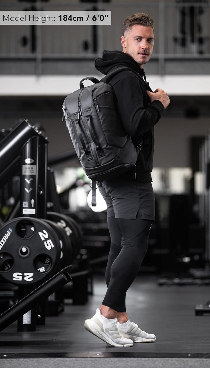 Fitgriff® Sporttasche mit Rucksackfunktion - Rucksack mit Schuhfach &amp; Laptopfach - für Herren und Da