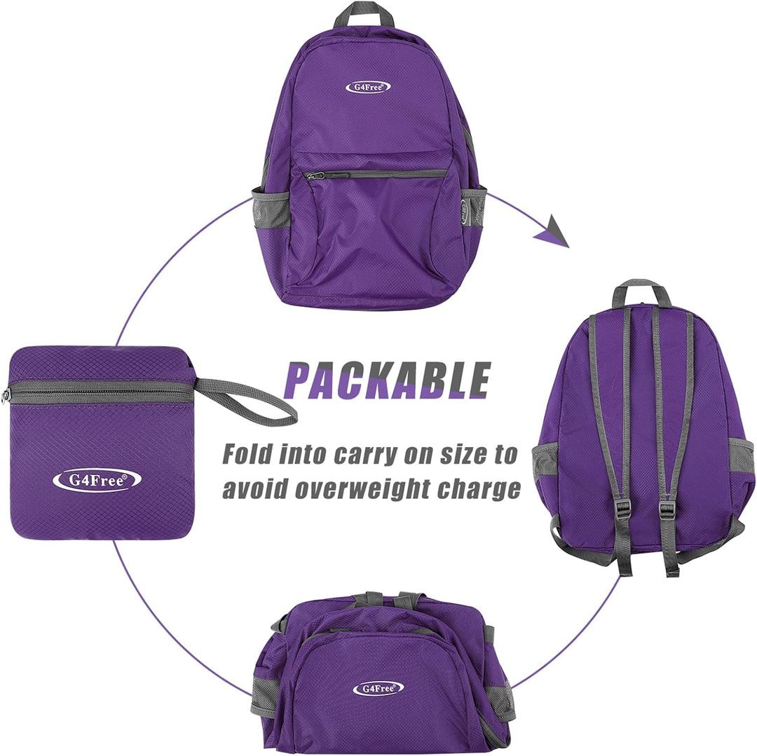 G4Free 20L Faltbarer Rucksack Ultraleichter Wanderrucksack Daypack für Männer Frauen und Kinder für