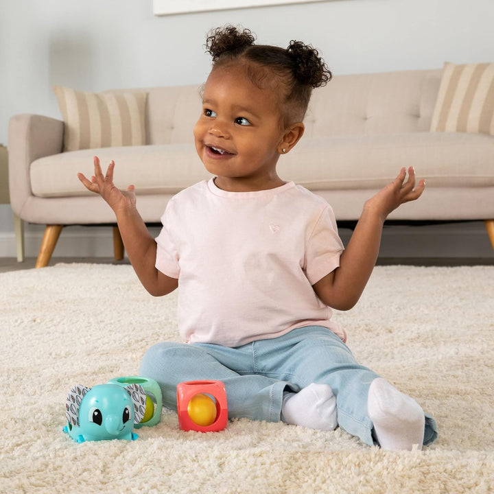 Lamaze Stapel-, Rassel- und Rollwürfel, sensorisches Spiel Neugeborene, Stapel- und Rasselspielzeug