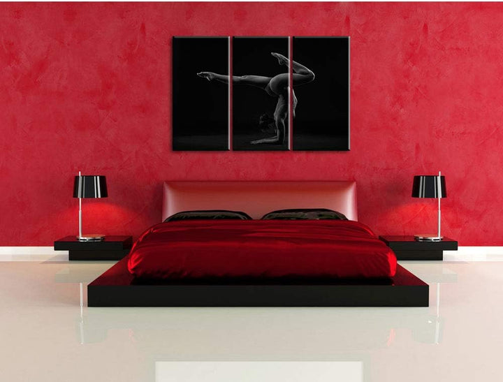 Pixxprint sexy Körper Einer Frau als Leinwandbild/Grösse: 3 Teilig (120x80) / Wandbild/Kunstdruck/fe