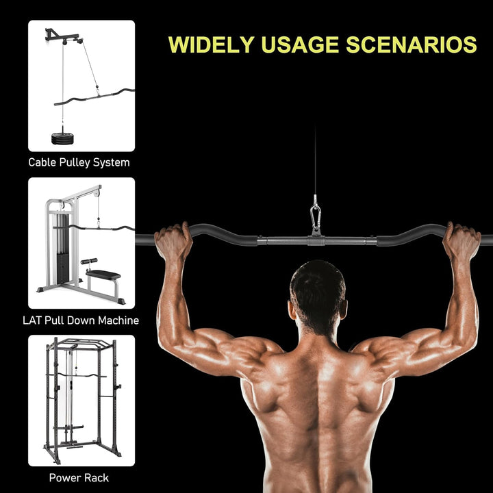 Lyndwin Latzugstange Bizeps Stange Klimmzugstangen Zugstange Muskelzugstange für Zuhause Bodybuildin