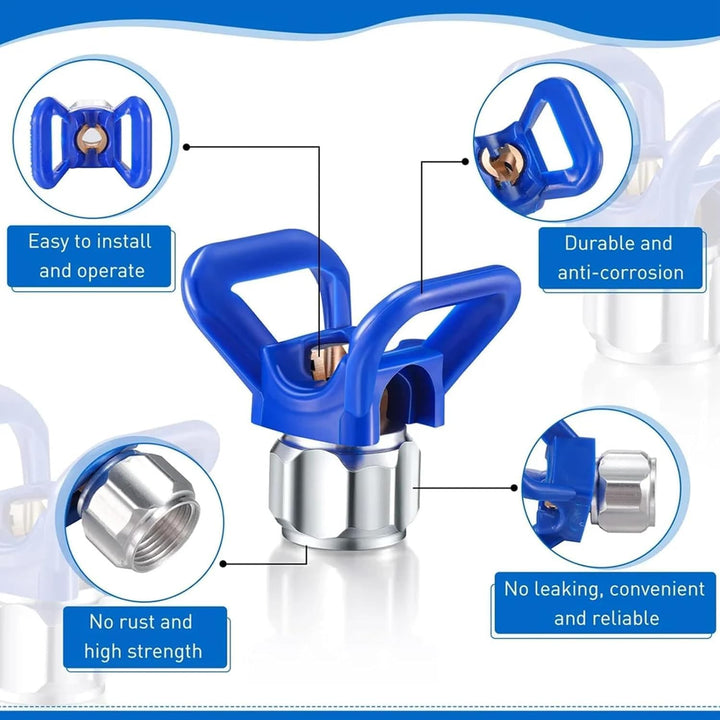 6 Stück Airless Düse mit Spitzendichtung Typ 211 315 417 515 517 523 Blau-Typ 211 315 417 515 517 52