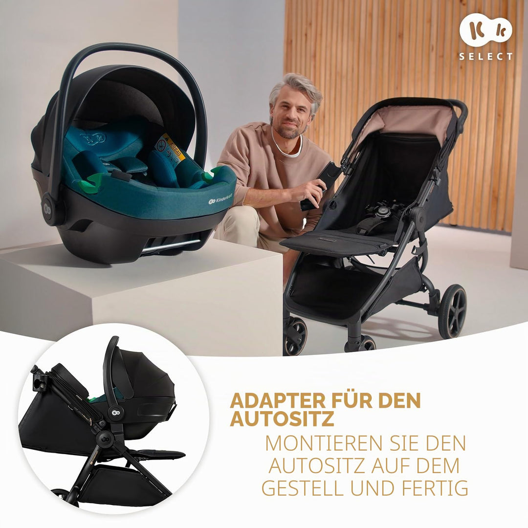 Kinderkraft MITZY Buggy bis 22 kg, Liegebuggy, Kinderwagen, Leicht, Schnell und Einfach Zusammenklap