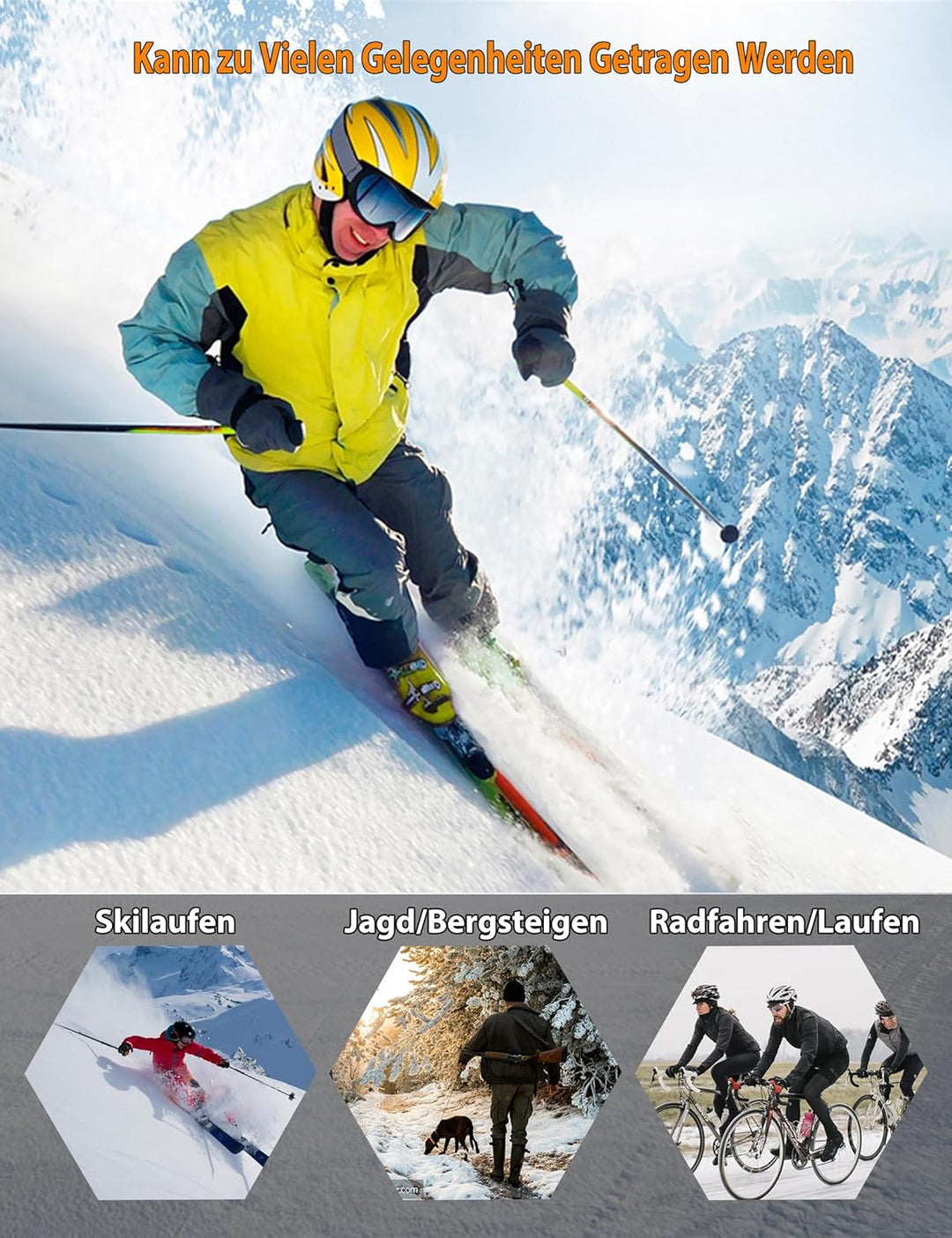 Terecey Thermounterwäsche Herren Winter Thermo Unterwäsche Set Fussball Funktionsunterwäsche Innenfl