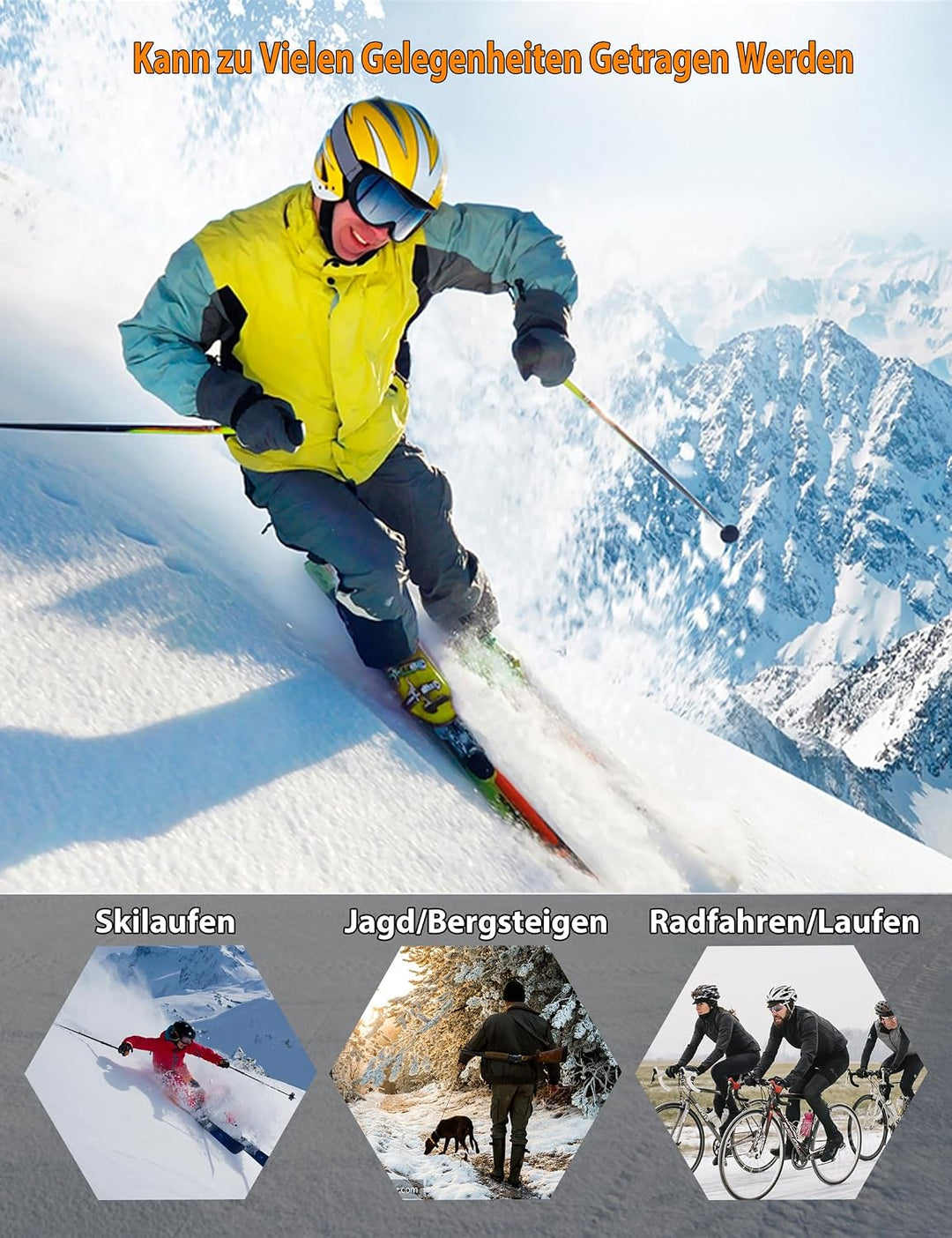 Terecey Thermounterwäsche Herren Winter Thermo Unterwäsche Set Fussball Funktionsunterwäsche Innenfl