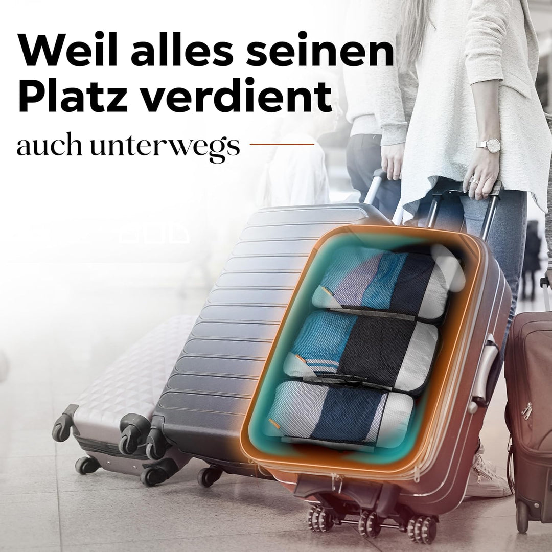 Compression Packing Cubes Set für mehr Platz im Koffer & Backpack - Packwürfel Packing Cubes Compres