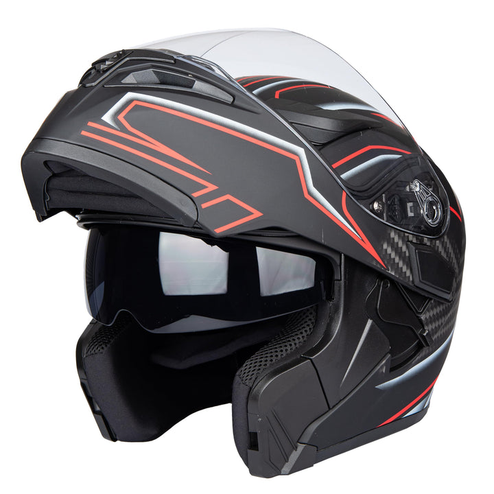 JIEKAI Helm für Motorräder Full-Face Motorcycle Helmet Tragbarer Integralhelme Flip-up Motorradhelm