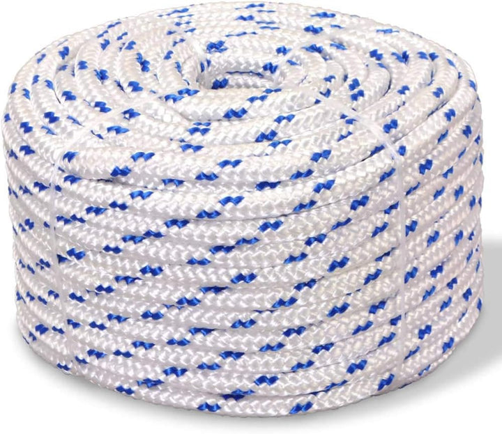 vidaXL Bootsseil Polypropylen 14mm 50m Blau Ankerleine Festmacher Tauwerk Seil