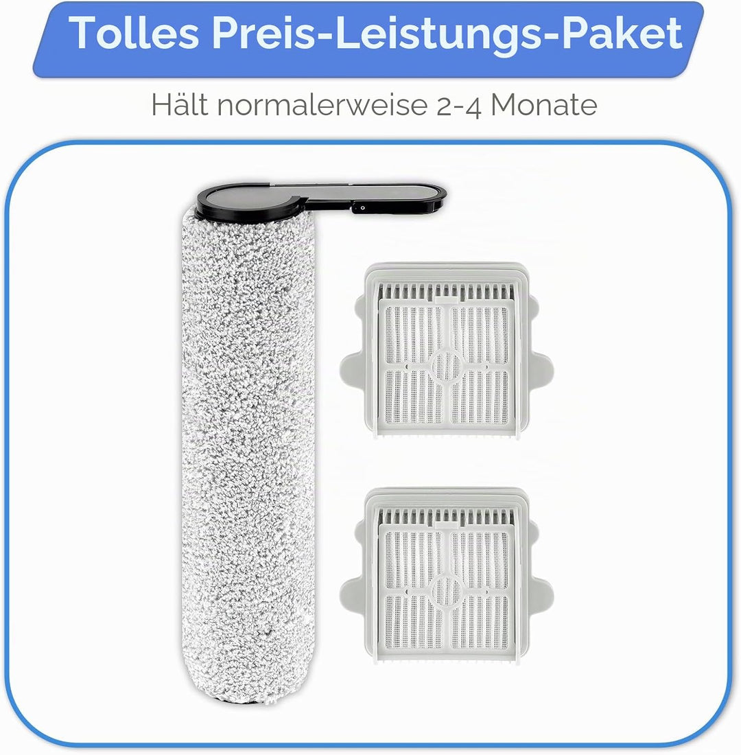 (3 Stück) F25 Ersatz-Bürstenwalzen und HEPA-Filter für Roborock F25/ LT/RT/ACE/ALT/ACE Combo/Combo/