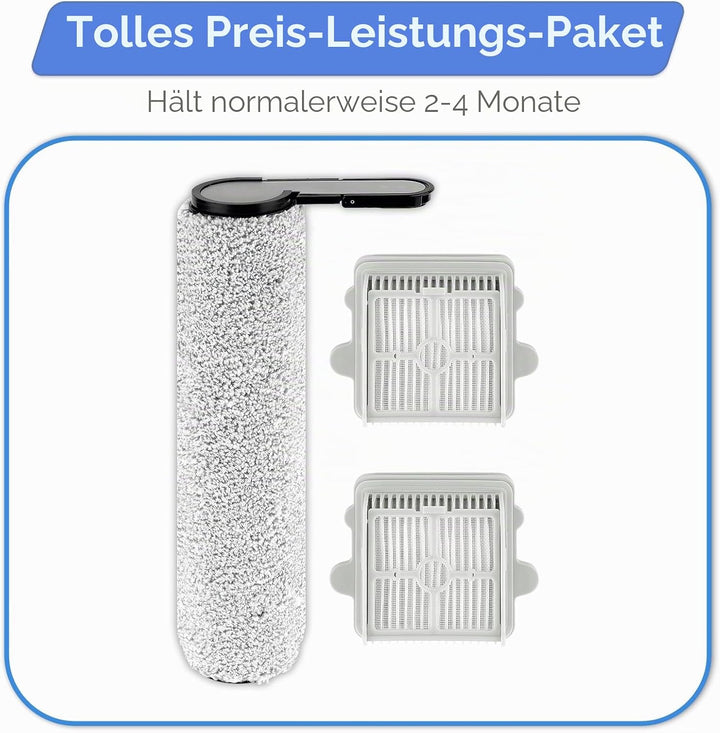 (3 Stück) F25 Ersatz-Bürstenwalzen und HEPA-Filter für Roborock F25/ LT/RT/ACE/ALT/ACE Combo/Combo/