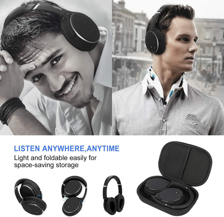 Noise Cancelling Kopfhörer Leichte,Srhythm NC25 Over Ear ANC Kopfhoerer Bluetooth Kabellos Faltbar m