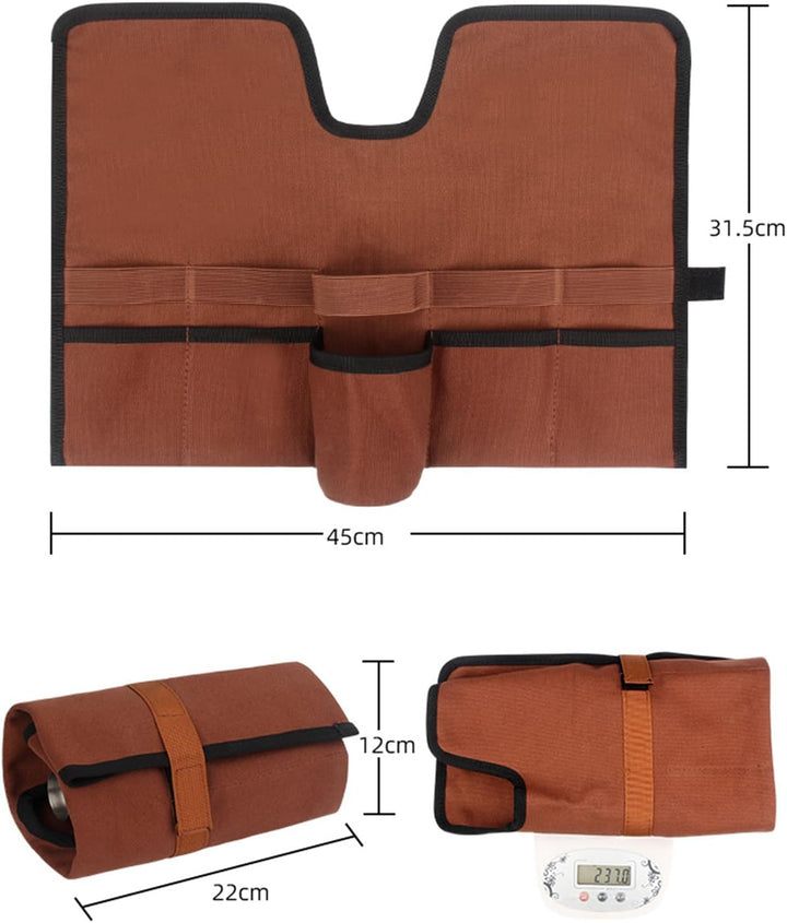 Buachois Barkeeper Werkzeugset Tasche Cocktail Set Tragetasche Faltbare Segeltuch Rolltasche mit Gur