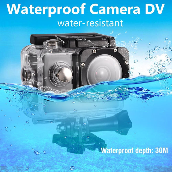 Mini DV Sportkamera, Action Kamera 4K wasserdichte 30 m Outdoor Sportvideo DV Kamera 1080P Full HD L