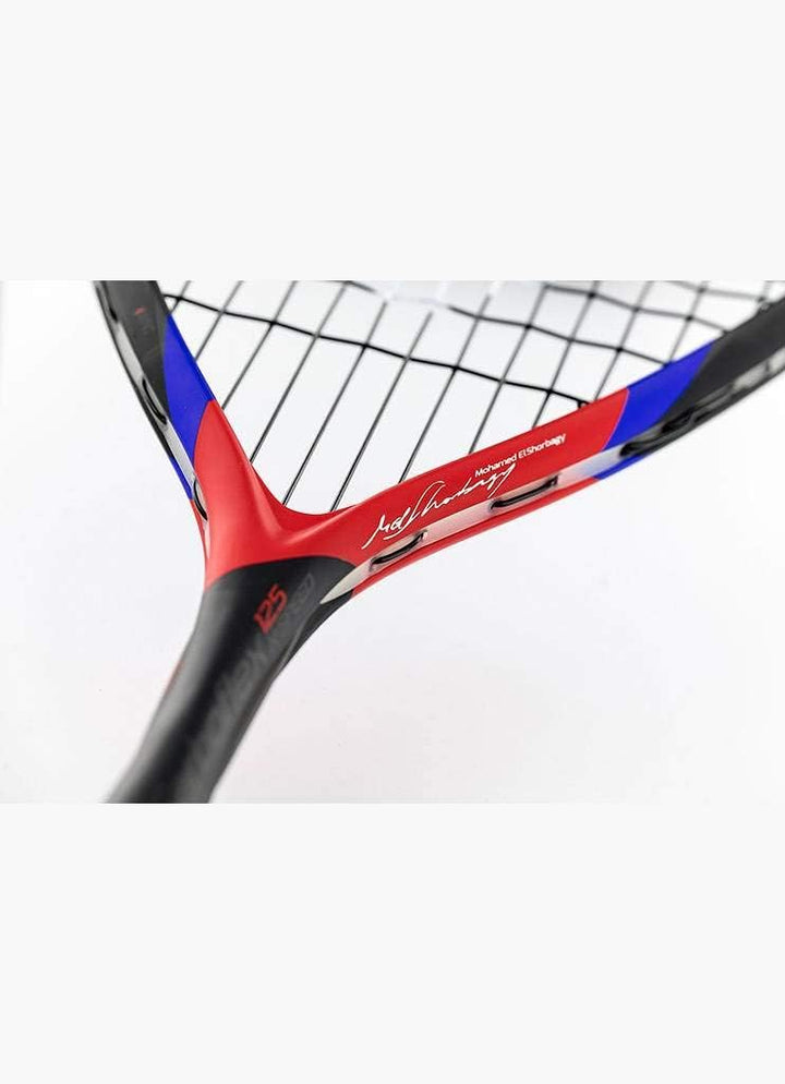 Tecnifibre 12CAR125SG Carboflex 125 X-Speed Squashschläger Schwarz, Rot, Blau mit 3/4 Hülle