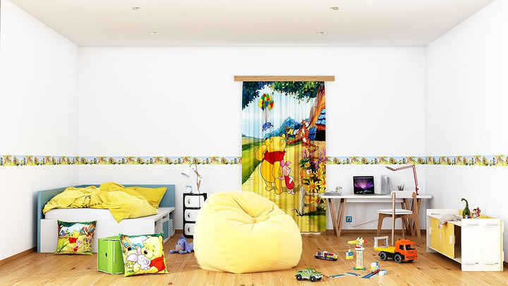 AG Design Selbstklebende Bordüre Disney Winnie Puuh, WBD 8070 | Wasserfest Kinderzimmer Wand Dekorat