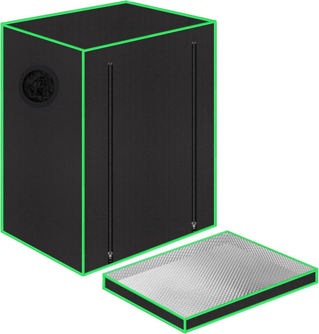 55 x 40 x 65 cm Grow Tent mit Beobachtungsfenster, Bodenwanne, Lüftungsfenster und Kabeldurchlass (S