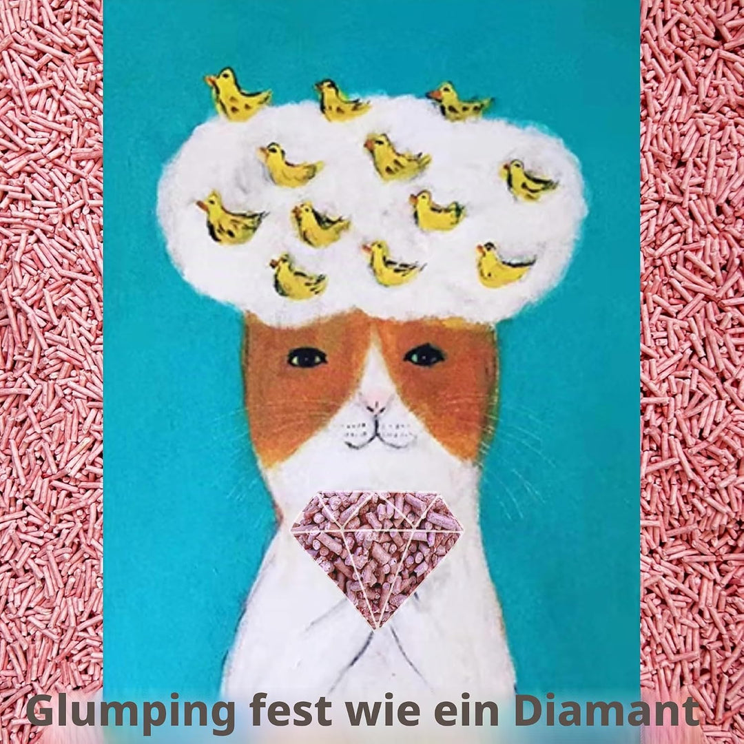 Tofu Katzenstreu, klumpendes Kätzchenstreu, spülbar, Erbsfaser, staubfrei, geruchskontrollierend, ge