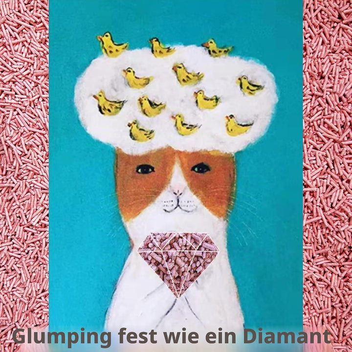 Tofu Katzenstreu, klumpendes Kätzchenstreu, spülbar, Erbsfaser, staubfrei, geruchskontrollierend, ge