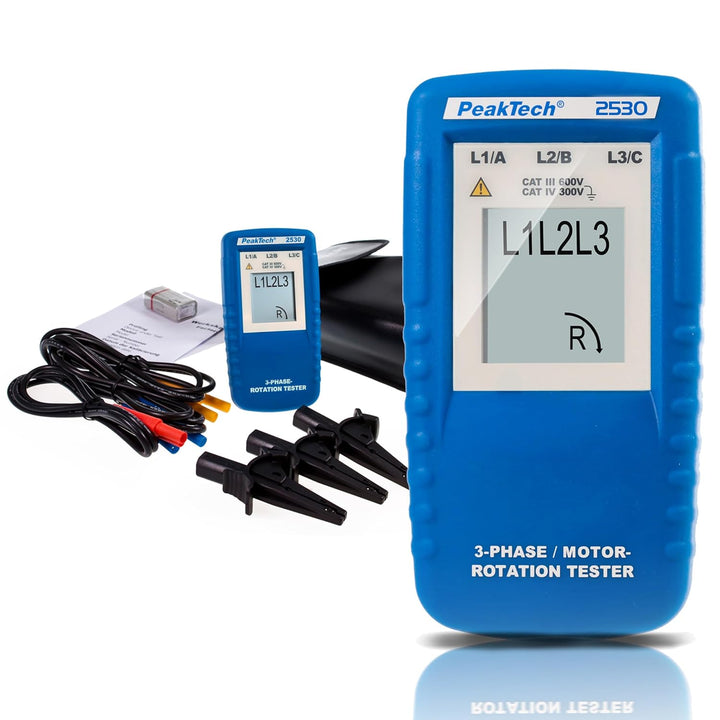 PeakTech 2530, 3-Phasen-Drehrichtungsanzeiger Single, Single