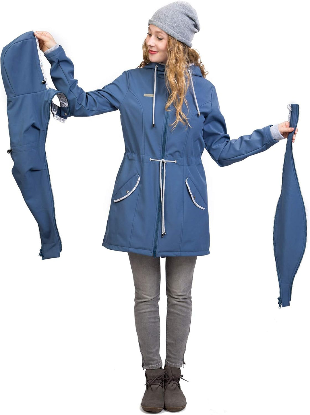 Viva la Mama 4in1 Trageparka für Tragen auf dem Rücken oder der Brust, Allwetter Softshell - PINA S
